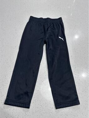 Puma Boys Black Track Pants - Performance Joggers - Size 4T Excellent Condition